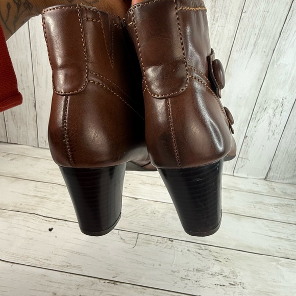 Naturalizer Woman’s Brown Zip Heel Ankle Boots Booties Size 9.5 M Marloe - Picture 12 of 17